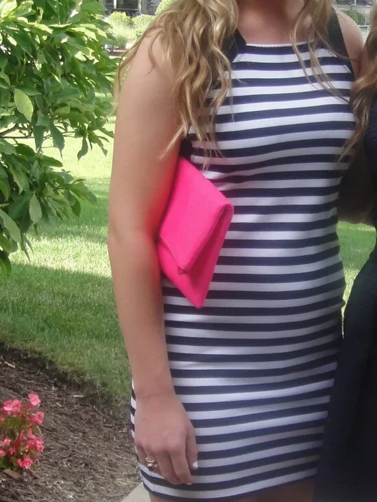 Michael Kors black/white stripped summer tank dress