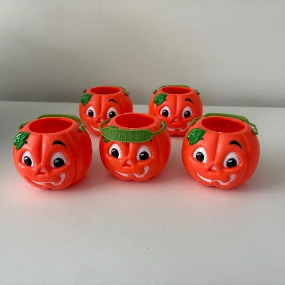 Sun Hill Halloween Pumpkin‎ Candy Buckets Treat Holders Party Favors Set of 5