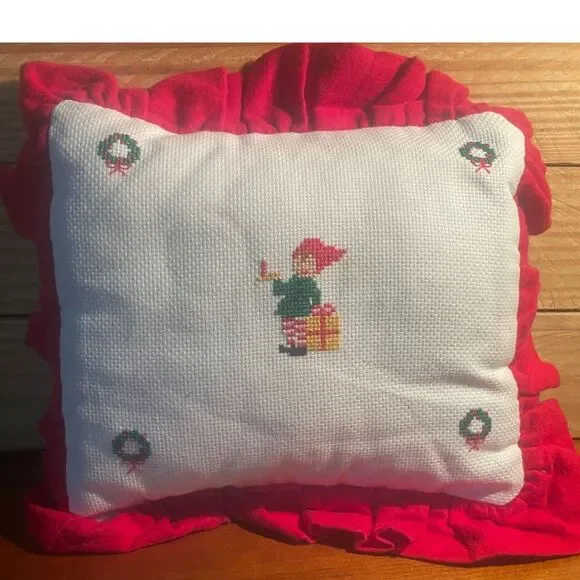 Handmade Christmas tuck pillow