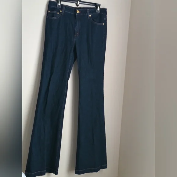 Michael Kors Jeans Women 10 Dark Blue Flare  Academia Casual Versatile Rodeo Y2K