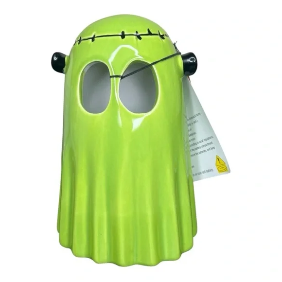 Goblin And Ghoul Green Halloween Light-Up Ghost Frankenstein 7.5