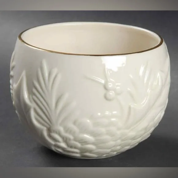LENOX Holly and Pinecone Candle Votive