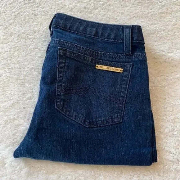 Michael Kors Jeans Womens‎ 2 Blue Skinny Cropped Dark Wash Capsule Minimalist