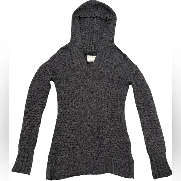 EUC Cable Knit Hooded Sweater