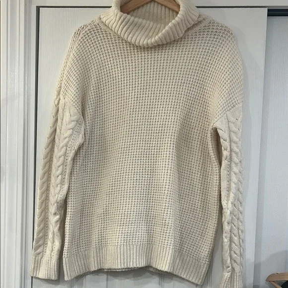 Michael Kors Cream Cowl Neck Sweater‎