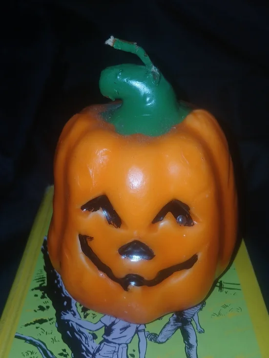 Vintage Wax Jackolantern Candle