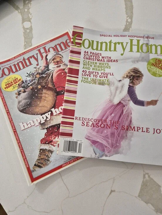 2 Country Home Christmas Magazine Issues. 2004 And 2000