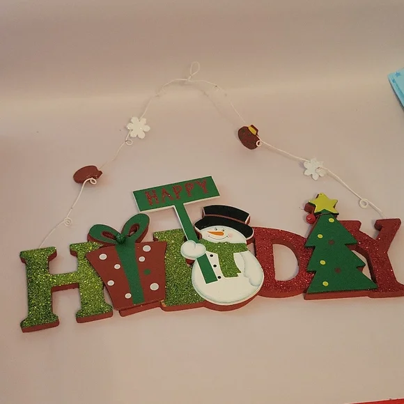 Happy Holiday Wooden Sign