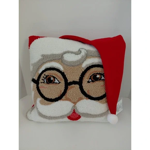 SANTA‎ Face Decor Pillow Square 16 in x 16 in Ashland NEW Christmas