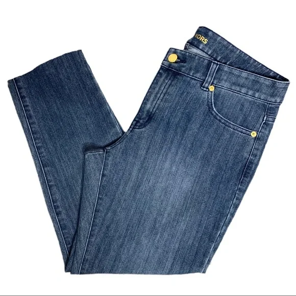 Michael Kors‎ Izzy Skinny Raw Hem Cropped Jeans