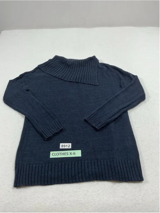 Womans Excellent Matty M Cowl Neck Sweater Medium Navy Long Sleeve Pullover