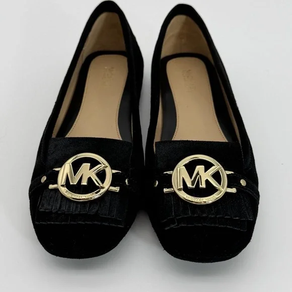 New with Box Michael Kors Women's Fulton Moccasin Black Nappa, Leather  Size 7.5