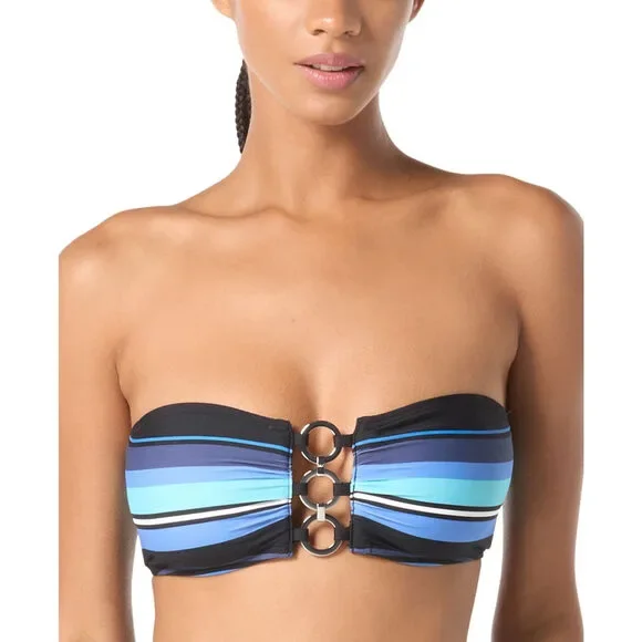 Michael Kors Size XS Bandeau Ring Bikini Top