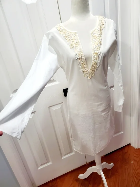Birger et Mikkelsen DAY White Embroidered Resort Beach Cover-Up Tunic EU   40/8