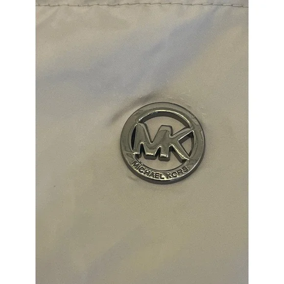 Michael Kors Cream Quilted‎ Long Puffer Jacket Size XL