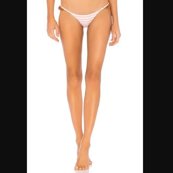 NWT Revolve x Same The Pin Up Bottom in Pink Stripe & Rust
