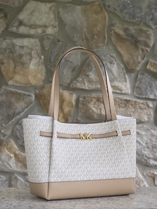 Michael Kors Reed Logo Large Belted Tote Bag