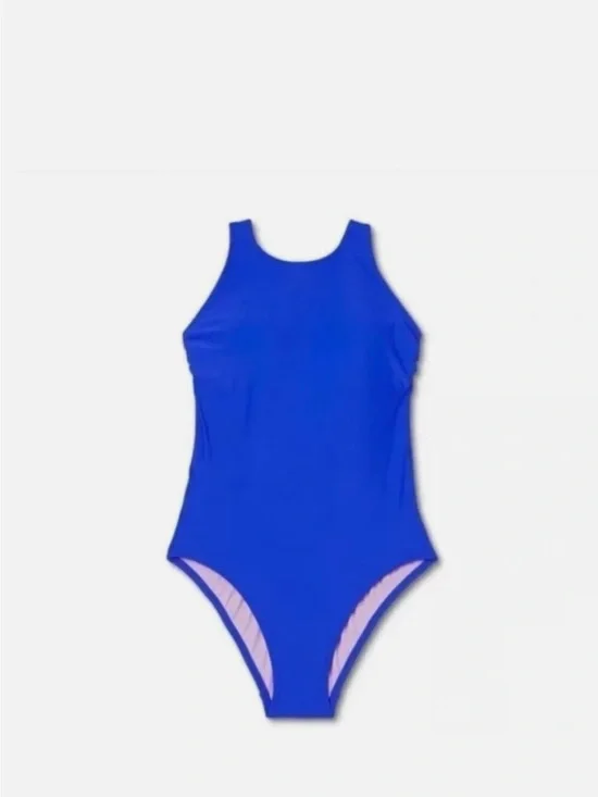 Kona Sol High Neck One Piece Royal Blue Bathing / Swim Suit (XL)