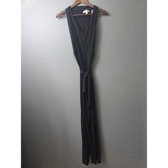 Michael Kors Jumpsuit Black Flare Leg Small Women's One Piece Cocktail Wedding
