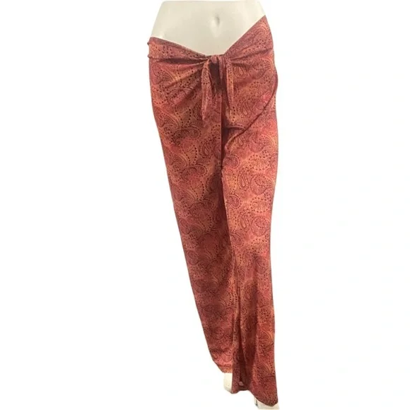 Moda International Y2k Paisley Swim Cover-Up Pants