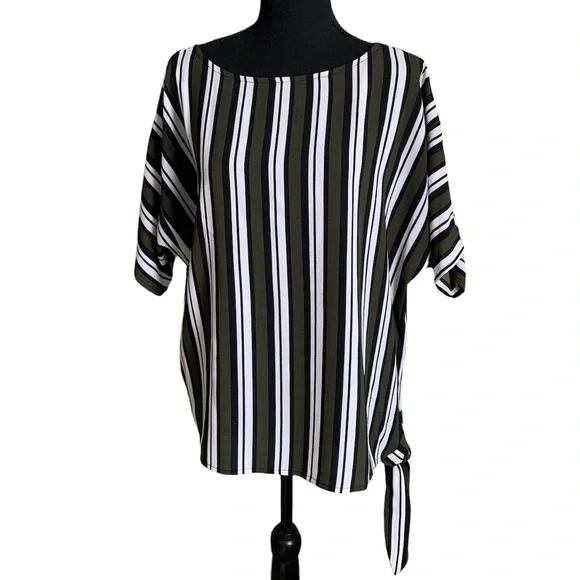 Michael Kors Multicolored Stripes Blouse Size Medium