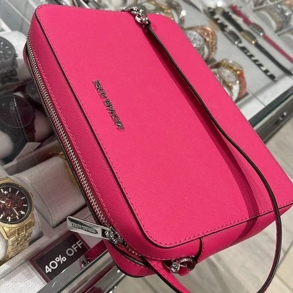 Michael Kors Jet Set Large Saffiano Leather EW Crossbody Bag  Dragonfruit NWT