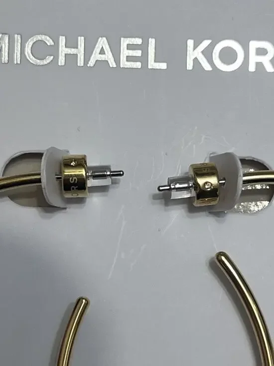 Michael Kors Women Hoop Earrings Gold tone