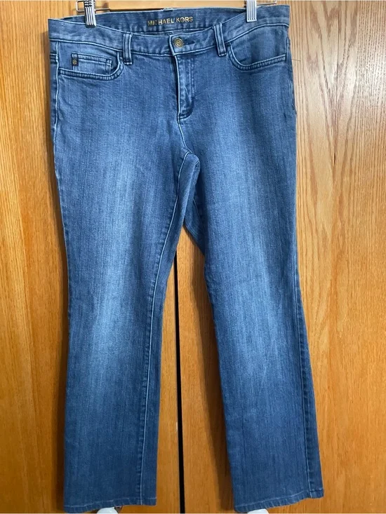 Michael Kors Medium Blue Straight-Leg Jeans