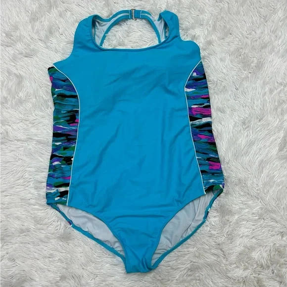 Catalina Turquoise One Piece Swimsuit Size 1X (16)
