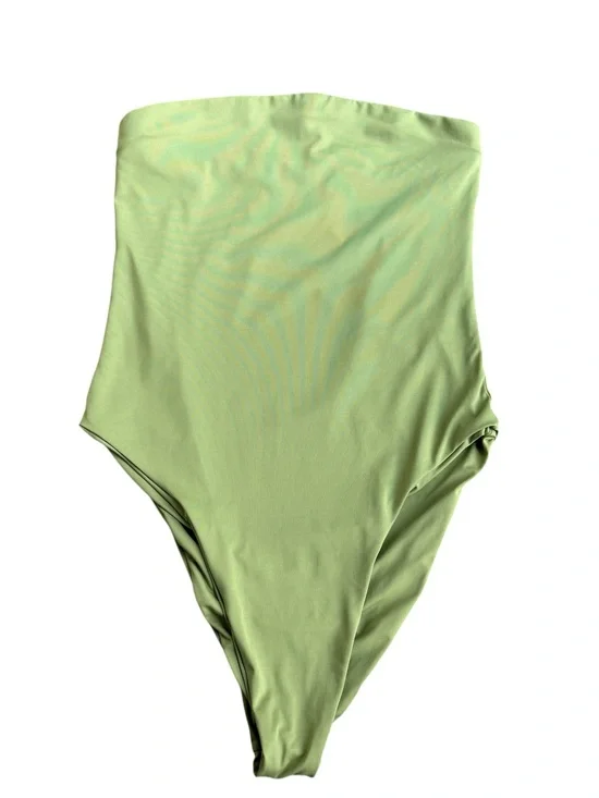 Free People x Toast signature tube one piece swimsuit size large light green