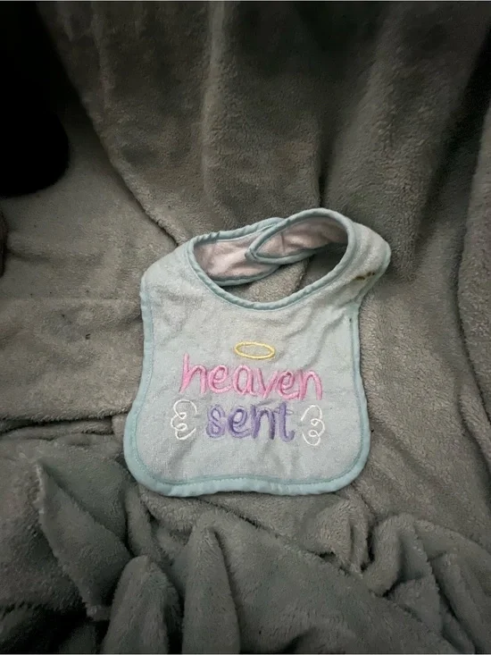 Heaven Sent Light Blue Baby Bib