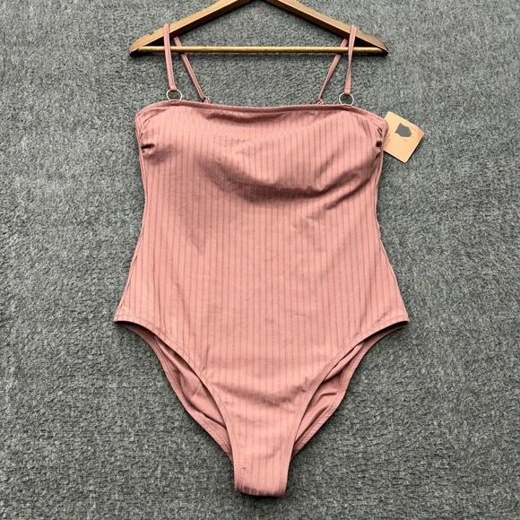 Shade And Shore Womens High‎ Leg One Piece Swimsuit Large