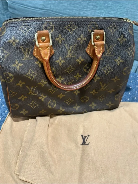 Louis Vuitton Monogram Speedy 25 Vintage 2002 Handbag Y2K
