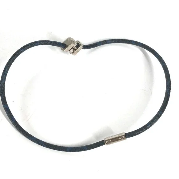 LOUIS VUITTON Blue Monogram Canvas Necklace