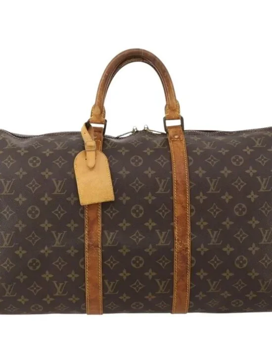 LOUIS VUITTON Monogram Keepall 50 Boston Bag M41426 LV Auth 185731