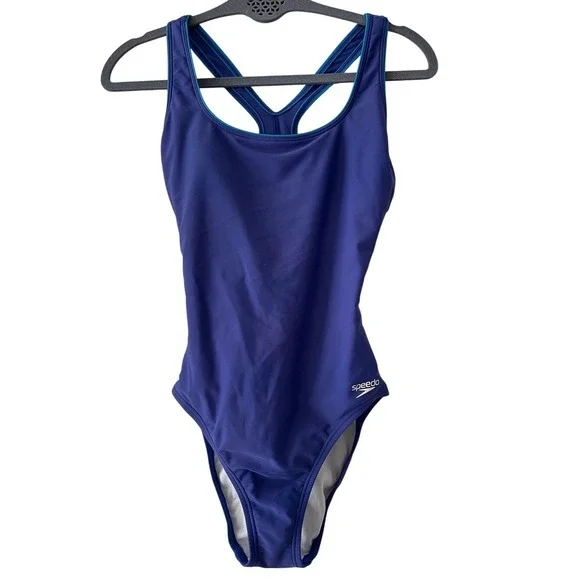 Speedo‎ Purple Teal One Piece Women's Swimsuit 6