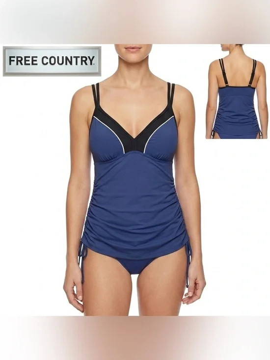 Free Country Underwired Bra Swimsuit Top  Medium
