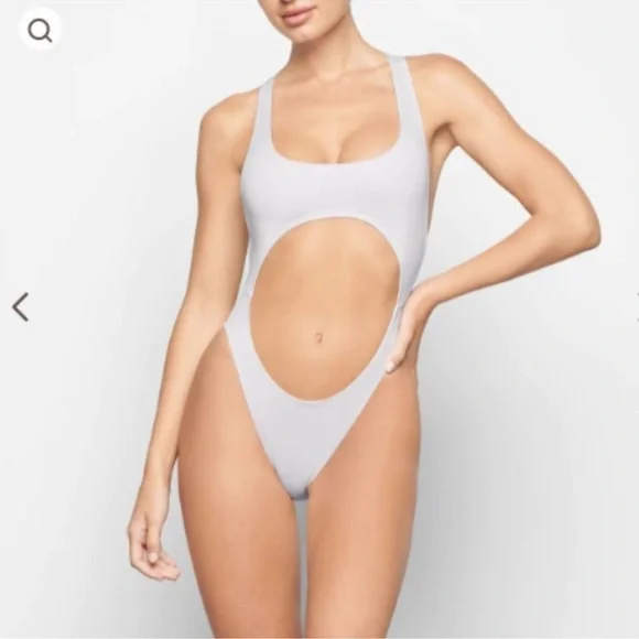 SKIMS SWIM (B18) ❤️(NWT-L-MARBLE COLOR) Cut Out Monokini Swim Suit