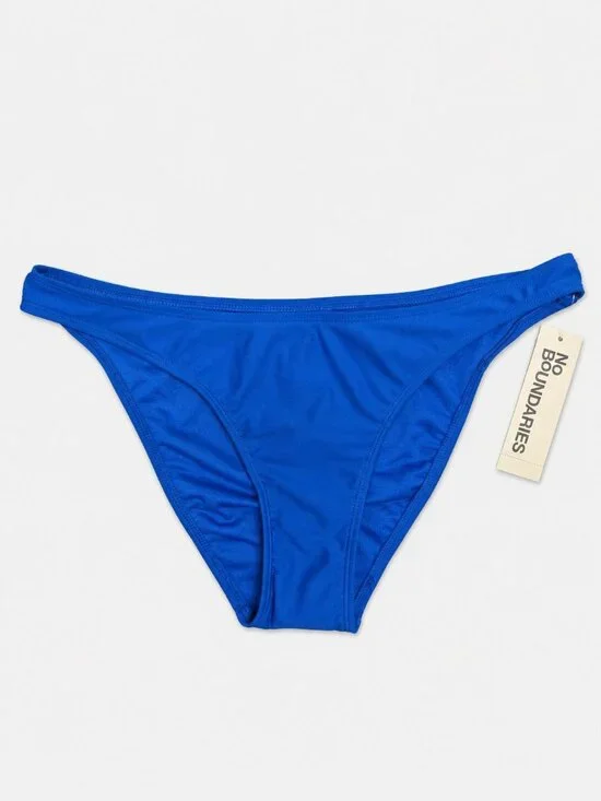 Women's Low Rise Blue Bikini Bottoms Size Medium (8-10) NWT No Boundaries