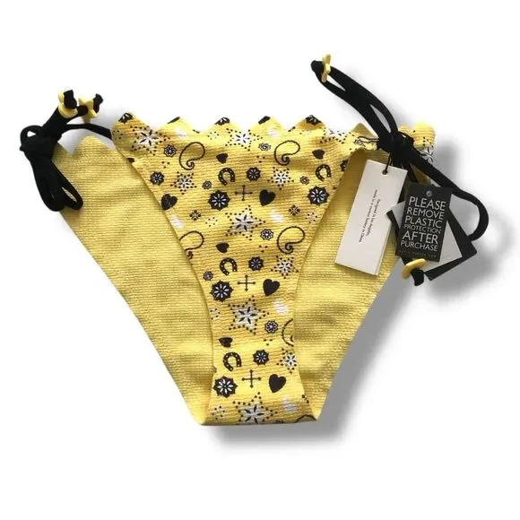 Marysia Swim Broadway Honolulu Tie Bikini Bottom Banana Bandana NWT Size Small
