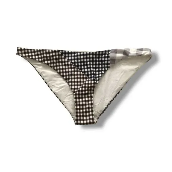 Marysia Swim Suffolk Bikini Bottom Multi Smores Gingham NWOT Size Medium