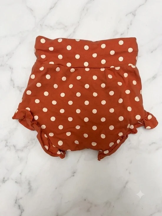 Polka Dot Coral Toddler Bloomers - Cute Ruffle Baby Bottoms