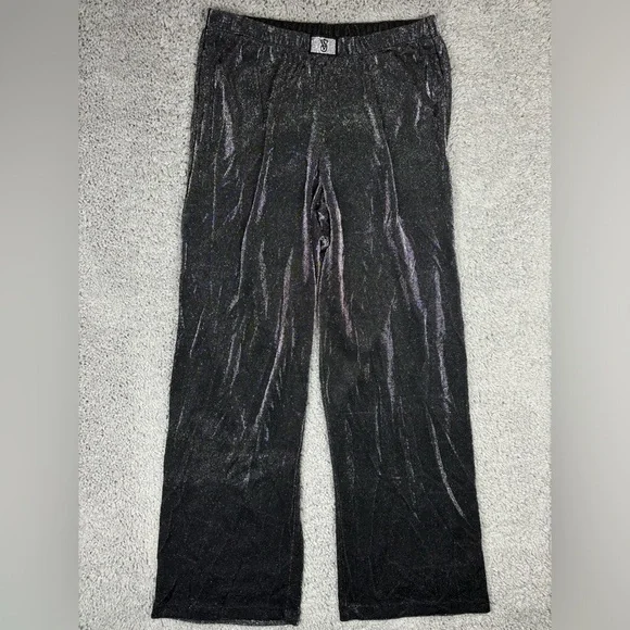 VICTORIAS SECRET Pants Womens Large Sheer Shimmery Sexy Rhinestones Wide Beach
