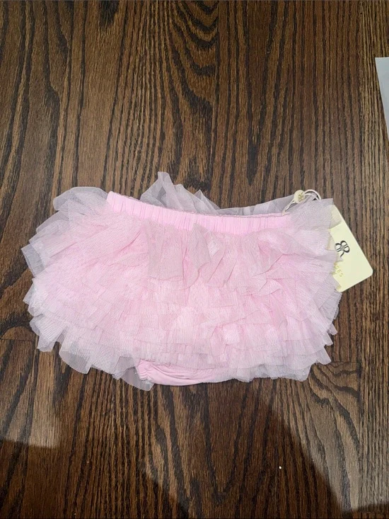Bums & roses Pink Ruffle Tulle Bloomers - NWT- 6/12 m
