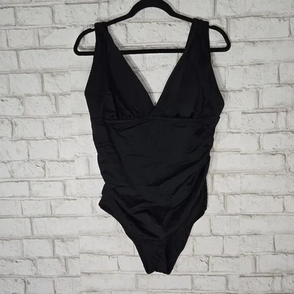 Time and Tru black one piece swimsuit