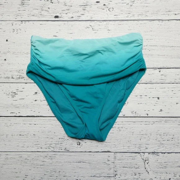 Bleu Rod Beattie Bikini Bottom‎ Womens 6 High Waist Swimwear Ruched Ombre