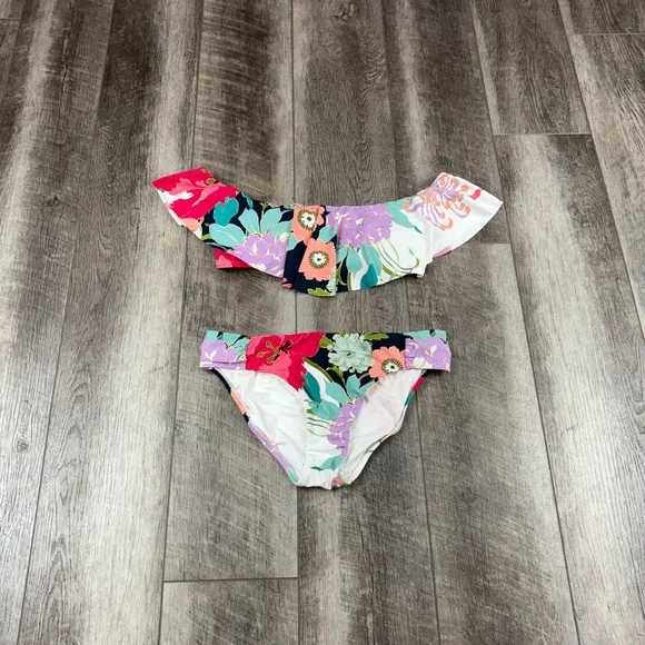 Trina Turk White/Purple Bikini Set‎