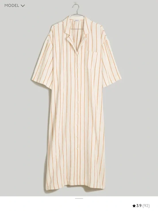 Madewell Striped Button-Front Coverup
