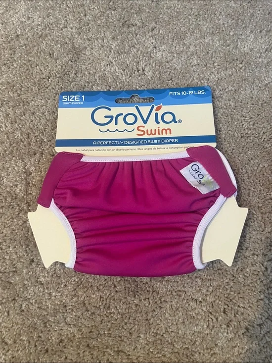 GroVia swim diaper size 1 lotus pink cloth NWT