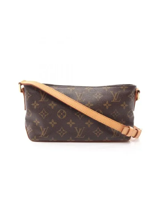 Louis Vuitton Shoulder Bag Trotteur Canvas Leather